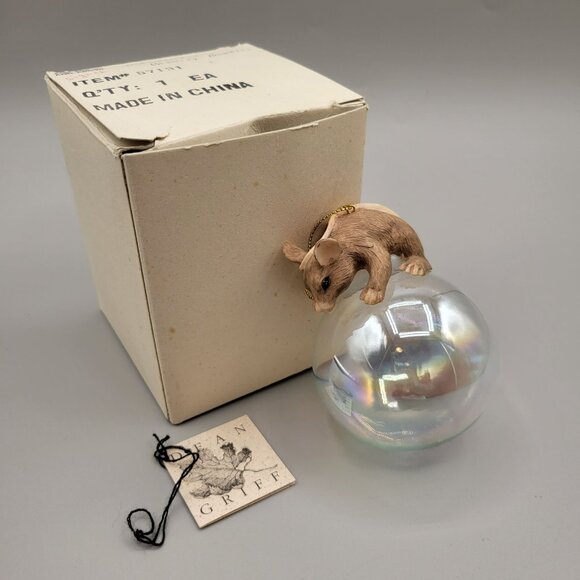 Charming Tails Mackenzie Blowing Bubble Christmas Ornament Retired 87/191 Signed - Picture 7 of 8